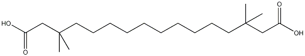 3,3,14,14-四甲基十六烷二酸结构式