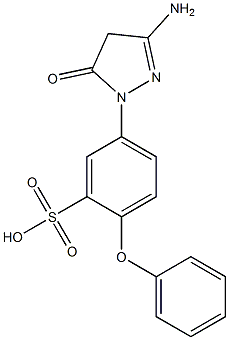 5-(3-氨基-5-羰基-2-吡唑并英-1-基)-2-苯氧基苯磺酸结构式
