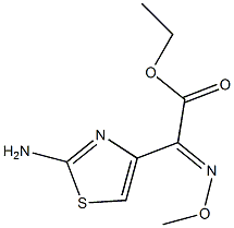 2-氨基-α-(甲氧亚氨基)-4-噻唑乙酸乙酯结构式