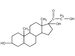3b,17a,21-三羟基孕烯酮结构式