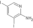 2-氨基-3,5-二碘吡啶结构式