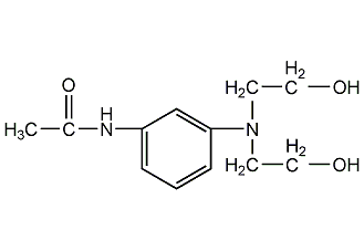 3-(N,N-二羟乙基)氨基乙酰苯胺结构式