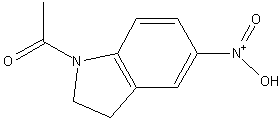 1-乙酰基-5-硝基二氢吲哚结构式