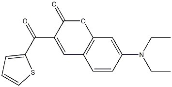7-二乙基氨基-3-噻吩甲酰基香豆素结构式