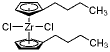 双(正丁基环戊二烯)二氯化锆(IV)结构式