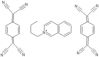 二(四氰代二甲基苯醌) (N-正丁基)异喹啉结构式