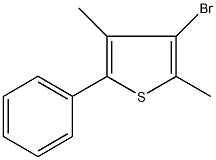 3-溴-2,4-二甲基-5-苯基噻吩结构式
