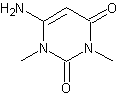 6-氨基-1,3-二甲基尿嘧啶结构式
