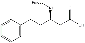 (R)-3-(Fmoc-氨基)-5-苯基戊酸结构式
