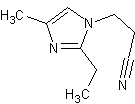 1-氰基乙基-2-乙基-4甲基咪唑结构式