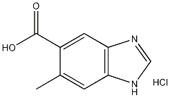 6-甲基苯并咪唑-5-羧酸盐酸盐结构式