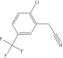 2-氯-5-(三氟甲基)苯乙腈结构式