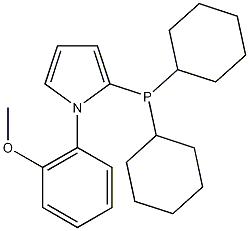 1-(2-甲氧基苯基)-2-(二环己膦基)吡咯结构式