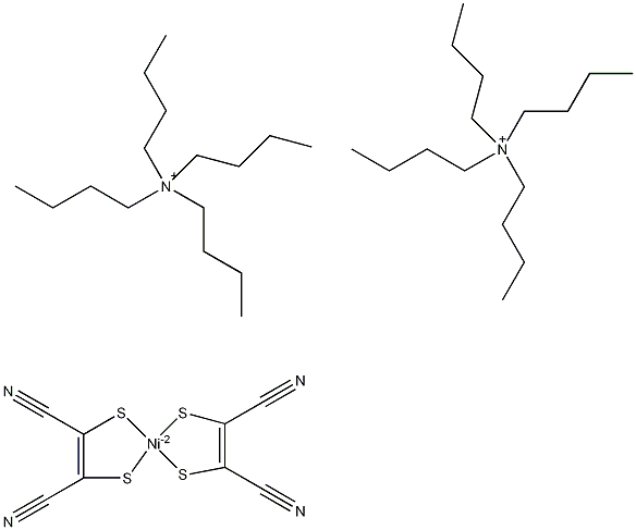 双(四正丁基胺)双(马来二睛基二硫烯)镍混合物结构式