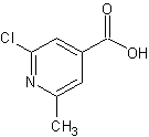 2-氯-6-甲基吡啶-4-羧酸结构式