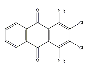 1,4-二氨基-2,3-二氯蒽醌结构式