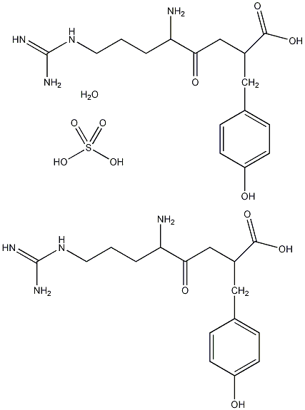 (2R,5S)-5-氨基-8-胍基-4-氧-2-p-羟基苯基甲基辛酸结构式
