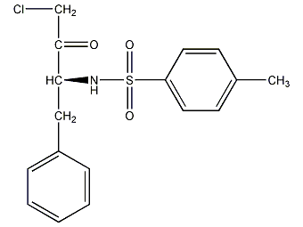 对甲苯磺酰基-L-苯丙氨酸氯甲基酮结构式