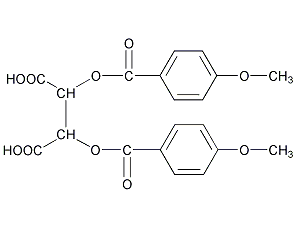 L-对甲氧基二苯甲酰酒石酸结构式