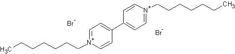 二溴化-1,1'-二庚基-4,4'-联吡啶鎓结构式