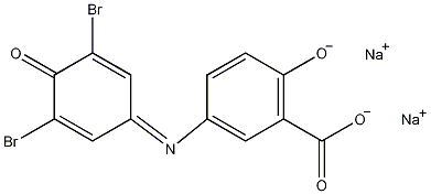 2,6-二溴偶姻水杨酸二钠盐结构式