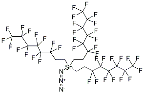 三(3,3,4,4,5,5,6,6,7,7,8,8,8-十三氟辛基)叠氮锡结构式