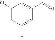 3-氯-5-氟苯甲醛结构式