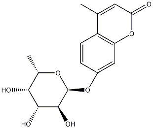 4-甲基伞形酮-α-L-盐藻糖苷结构式