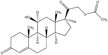 21-乙酸肾上腺酮结构式