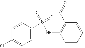 N-(2-甲酰苯基)-4-氯-苯磺酰胺结构式