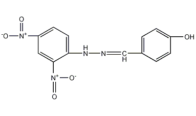 4-[2-(2,4二硝基苯基)肼基甲基]苯酚结构式
