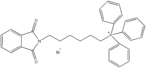 (6-邻苯二甲酰亚胺己基)三苯基溴化磷结构式