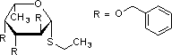 2,3,4-三-O-苯甲基-1-S-乙基-β-L-硫代吡喃岩藻糖苷结构式