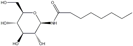N-辛-β-D-葡萄糖基胺结构式