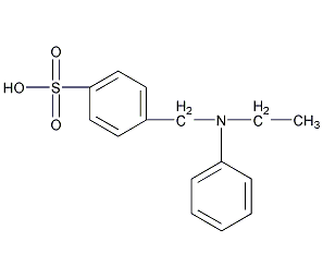 4-((乙基苯胺)甲基)苯磺酸结构式