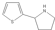 2-(噻吩-2)-吡咯烷结构式