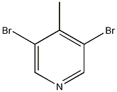 3,5-二溴-4-甲基吡啶结构式