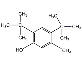 2,4-双(1,1-二甲乙基)-5-甲基苯酚结构式