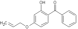 4-烯丙氧基-2-羟基苯并苯酮结构式