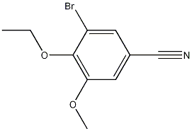 3-溴-4-乙氧基-5-甲氧基苯甲腈结构式