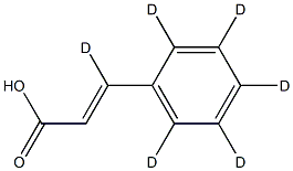 反-肉桂酸-β,2,3,4,5,6-d6结构式