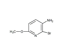 3-氨基-6-甲氧基-2-溴吡啶结构式