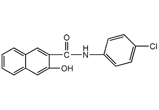 N-(3-羟基-2-萘甲酰基)对氯苯胺结构式