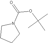 1-叔丁氧羰基-吡咯烷结构式