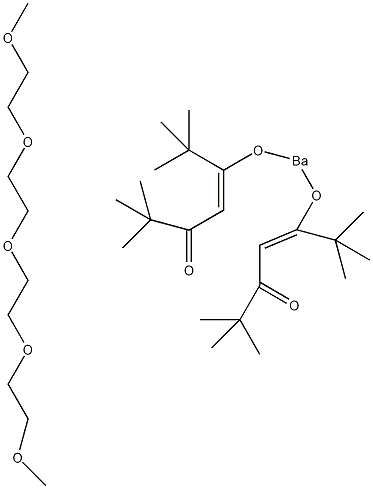 双(2,2,6,6-四甲基-3,5-辛烷二酮)钡四甘醇二甲醚加合物结构式