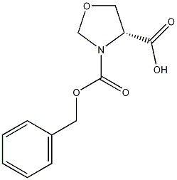 (R)-(+)-3-(苄氧羰基)唑烷-4-羧酸结构式