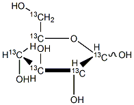 D-葡萄糖-13C6结构式