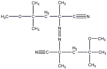 2,2'-偶氮双(4-甲氧基-2,4-二甲基戊腈)结构式