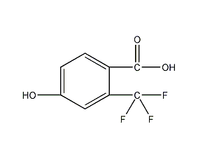 4-羟基-2-三氟甲基苯甲酸结构式