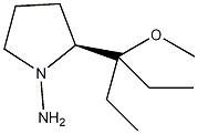 (S)-(-)-1-氨基-(1'-甲氧基-1'-乙丙基)吡咯烷结构式